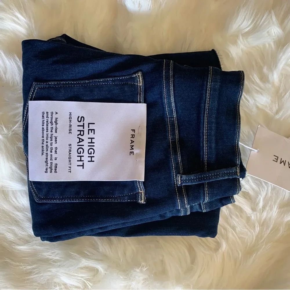 Le High Raw Hem Ankle Straight Leg Jeans - Picture 3 of 9